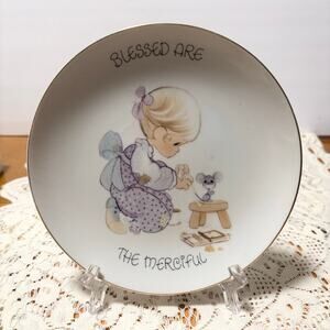 1980 Vintage Precious Moments Plate Blessed Are The Merciful Enesco Japan